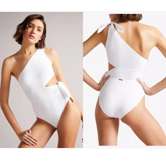Ted baker white one shoulder swimsuit FINAL PRICE - Picture 2 of 8